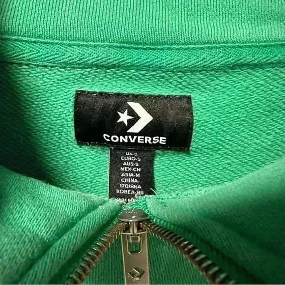 Converse Golf Le Fleur Edition Kelly Green Quarter Zip Pullover Sweatshirt S - Picture 3 of 12